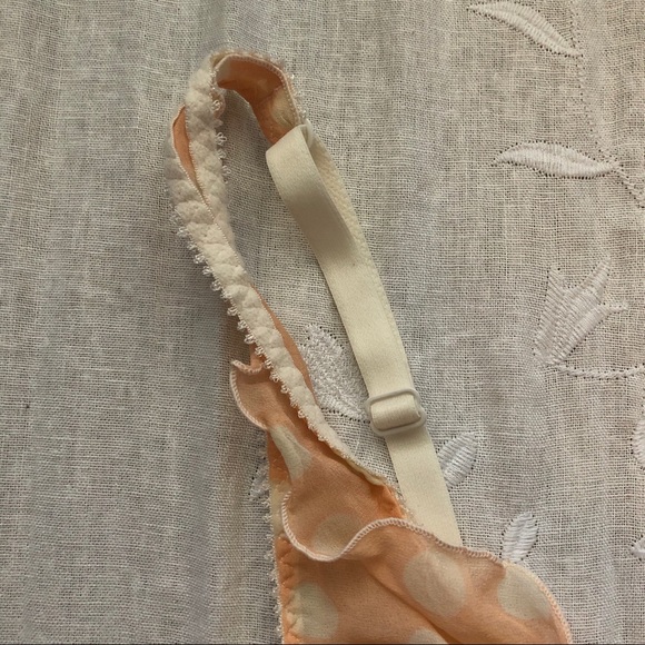 Princess Tam Tam Peach Polka Dot Sheer Bra - Picture 4 of 7